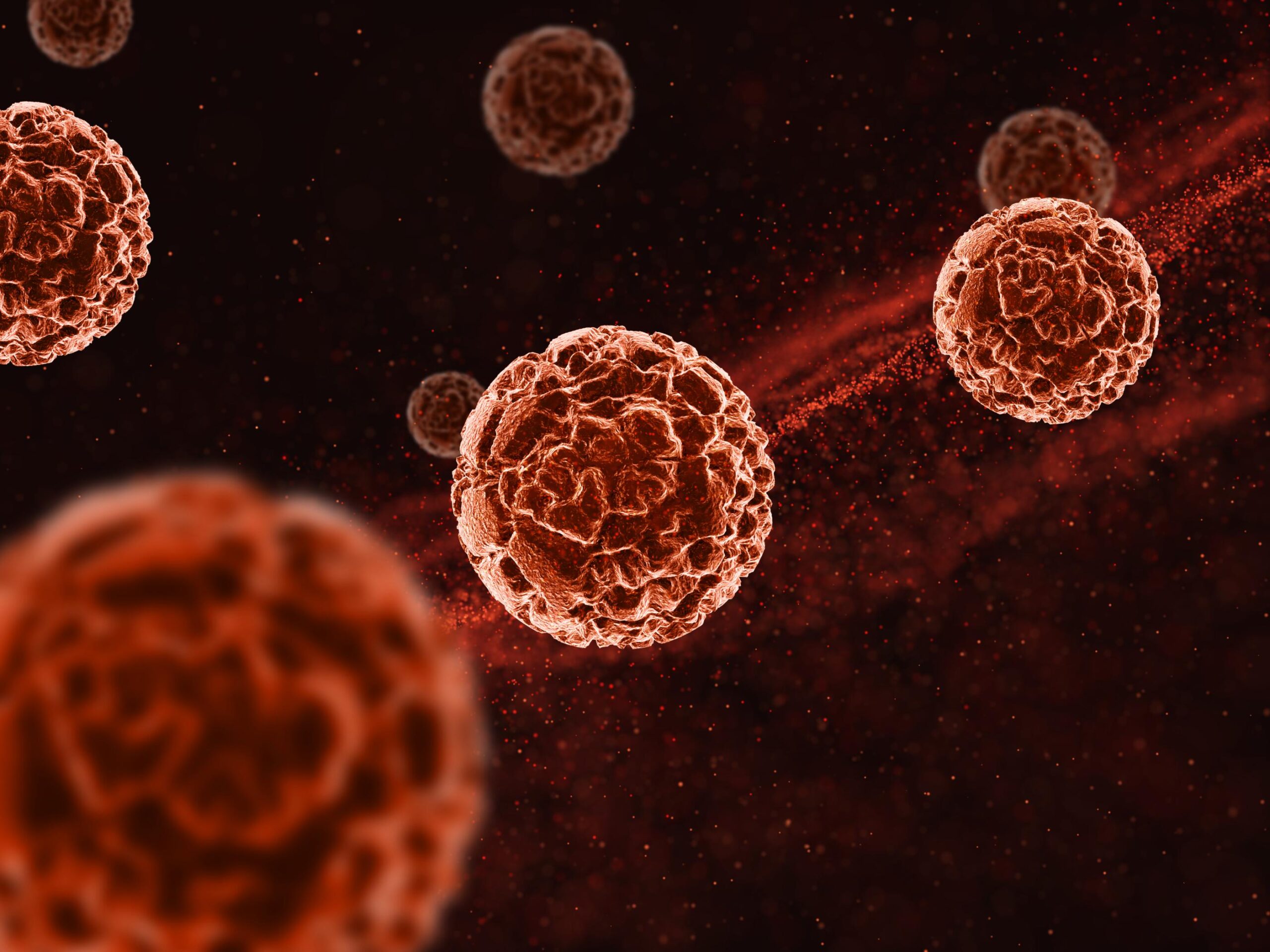 3d render medical background with abstract virus cells scaled 1