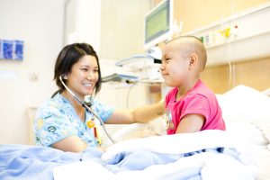 cancer patient with nurse